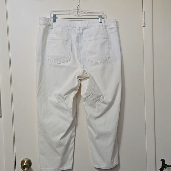 Talbots White Stovepipe Jeans Size 18W Women's Spring Ankle Straight Leg - Picture 5 of 7